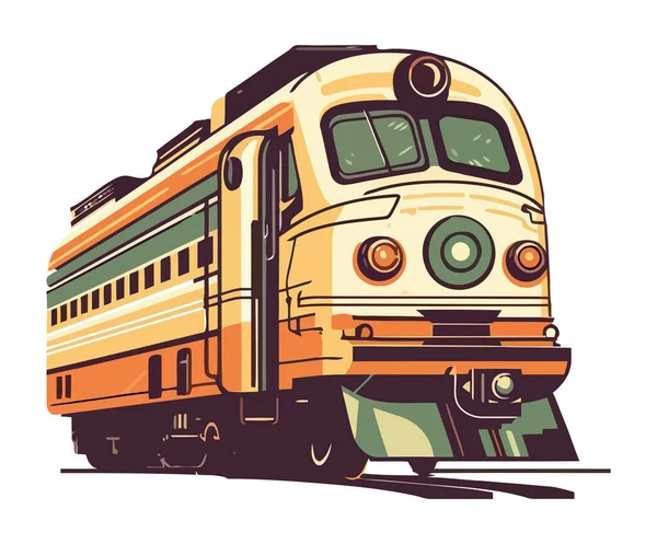 Tren Locomotora Vehículo Aislado Icono — Archivo Imágenes Vectoriales