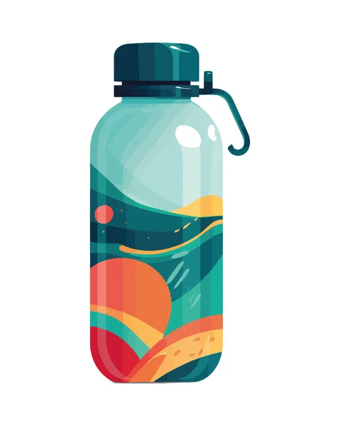 Flüssigkeit Plastikflaschendesign Isoliert — Stockvektor