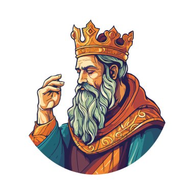 Altın cüppeli kraliyet erkekleri mutlu mesut gülümserler.