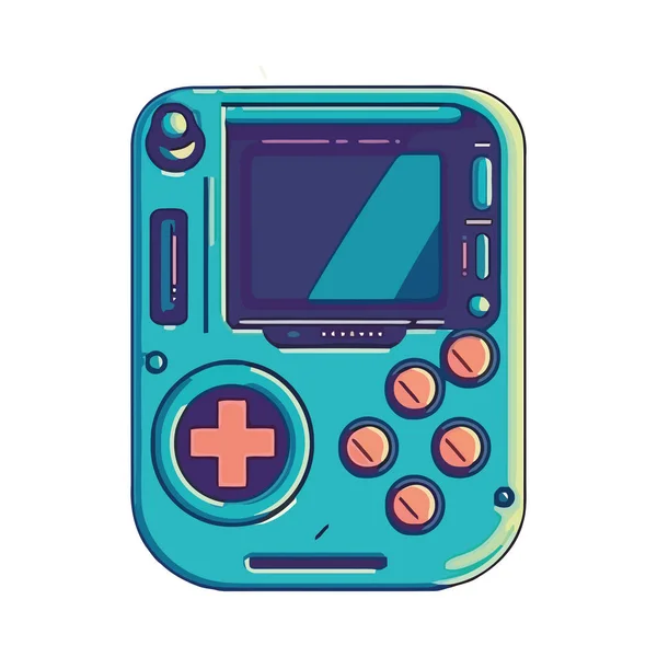 Video Game Console Portable Tech Isolated — Stock Vector
