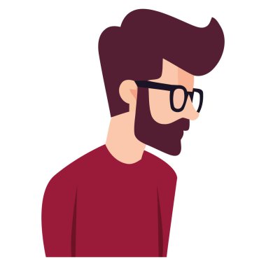 Gülümseyen adam avatarı izole edilmiş başarıyı simgeler