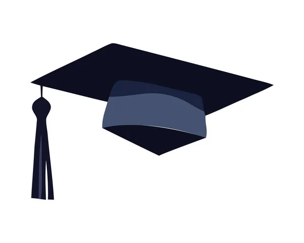 Επιτυχία Συμβολίζεται Από Εικονίδιο Καπέλο Αποφοίτησης Απομονωμένο — Διανυσματικό Αρχείο