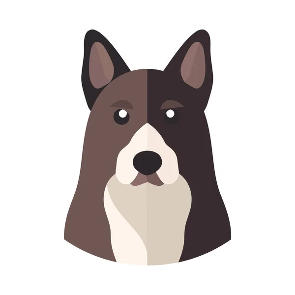 Chiot Terrier Mignon Ami Loyal Mascotte Isolé — Image vectorielle