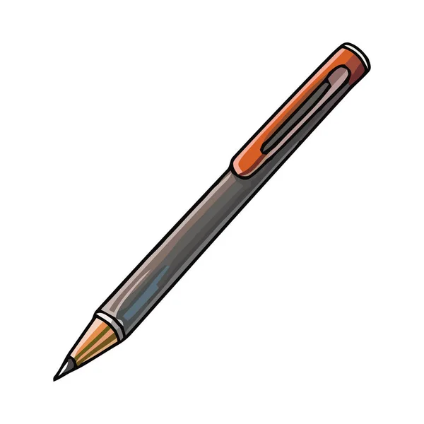Eleganter Kugelschreiber Versorgung Symbol Isoliert — Stockvektor