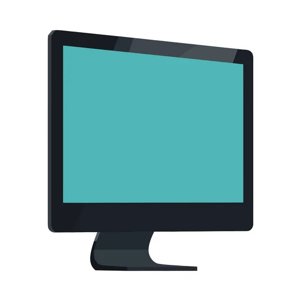 Monitor Computador Moderno Tela Plana Isolada — Vetor de Stock