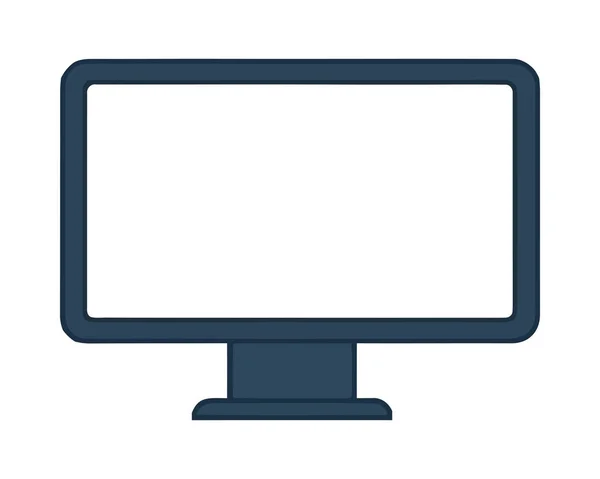 Monitor Computador Tela Plana Moderno Isolado — Vetor de Stock