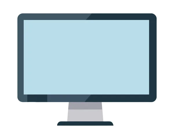 Computador Moderno Monitor Símbolo Tecnologia Isolada — Vetor de Stock