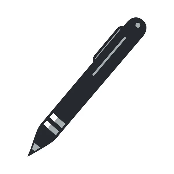 Bolígrafo Crea Formas Simples Aisladas — Vector de stock