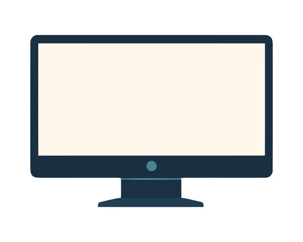 Ícone Tecnologia Monitor Computador Moderno Isolado — Vetor de Stock