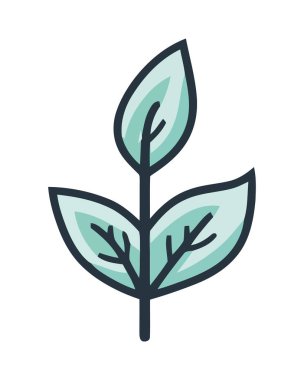 Yeşil doğa yalıtılmış büyüme simgesini sembolize eder