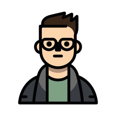 Gözlüklü neşeli çocuk izole edilmiş.