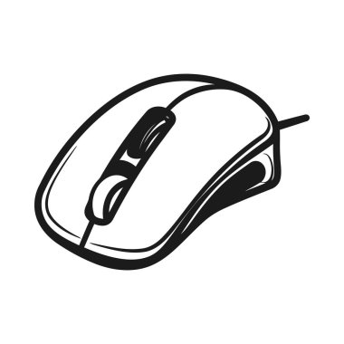 beyaz izole edilmiş bilgisayar faresi