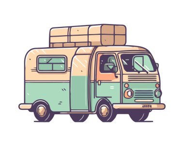 Otobüs doğada izole edilmiş macerada hızlanır