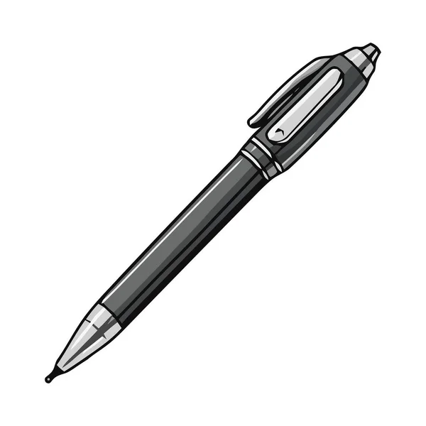 Ballpoint Pen Elegant Supply Icon Isolated — Stock Vector