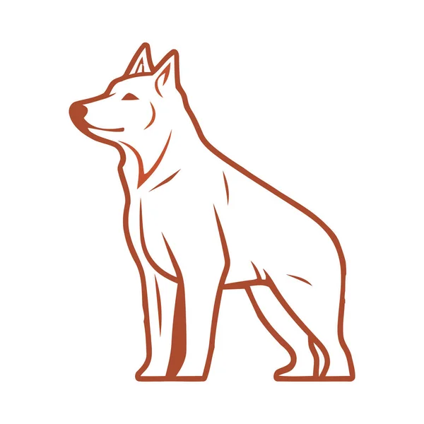 Leuke Terriër Pup Zittende Karakter Geïsoleerd — Stockvector