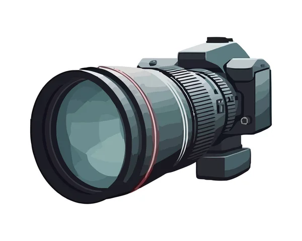 专业摄影师相机装置技术孤立 — 图库矢量图片
