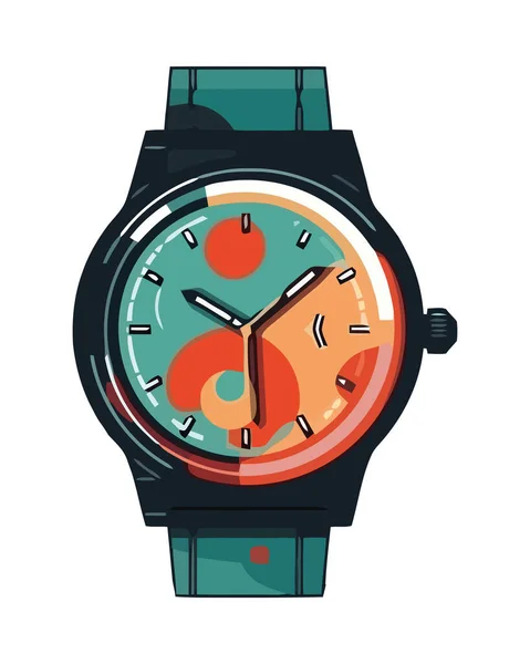 現代の時計のデザインは孤立したビジネスを象徴 — ストックベクタ