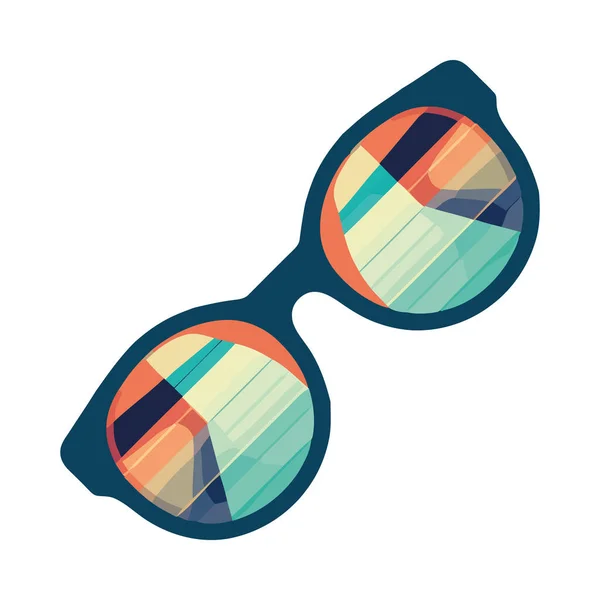 Sommermode Ikone Sonnenbrille Mit Isolierten Gläsern — Stockvektor