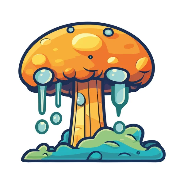 Fungus Plant Garden Nature Icon — 图库矢量图片