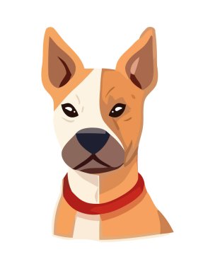 Şirin teriyer köpek yavrusu ikonu izole edilmiş.