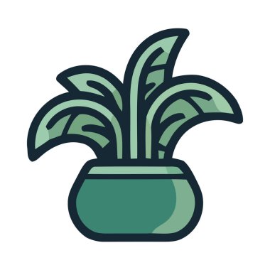 Yeşil yapraklar doğa tasarım ikonundaki büyümeyi sembolize eder.