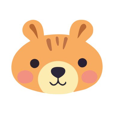 Şirin zürafa oyuncağı pofuduk ikon izole edilmiş.