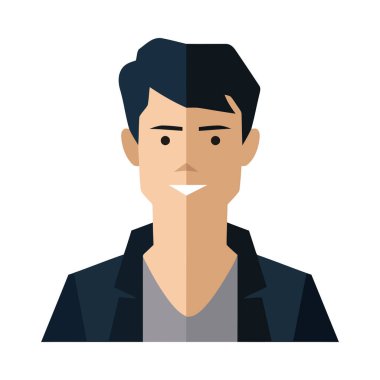 karakter insan avatarı modern başarı simgesini sembolize eder.