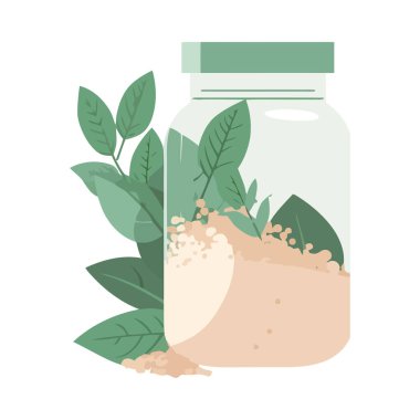 Gurme yemekleri için taze organik otlar ve tohumlar izole edilmiş.