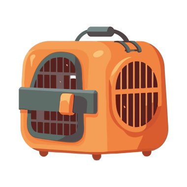 Tatlı köpek yavrusu izole bir yolculuk ikonu taşıyor.