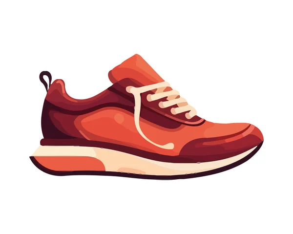 Conception Moderne Chaussures Sport Avec Icône Lacets Jaunes Isolé — Image vectorielle