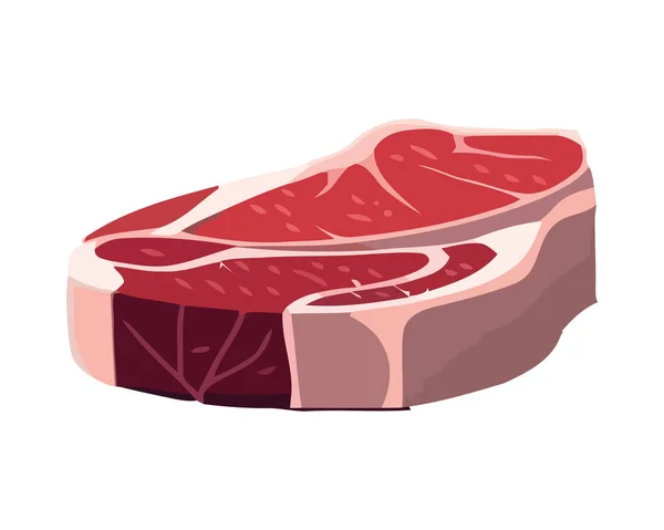 Potongan Babi Segar Ikon Makanan Protein Gourmet Terisolasi - Stok Vektor
