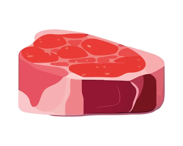 돼지고기 스테이크 베이컨 쇠고기 슬라이스 아이콘 — 스톡 벡터