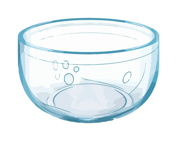 Прозора Скляна Чаша Очищеною Іконою Питної Води Ізольована — стоковий вектор