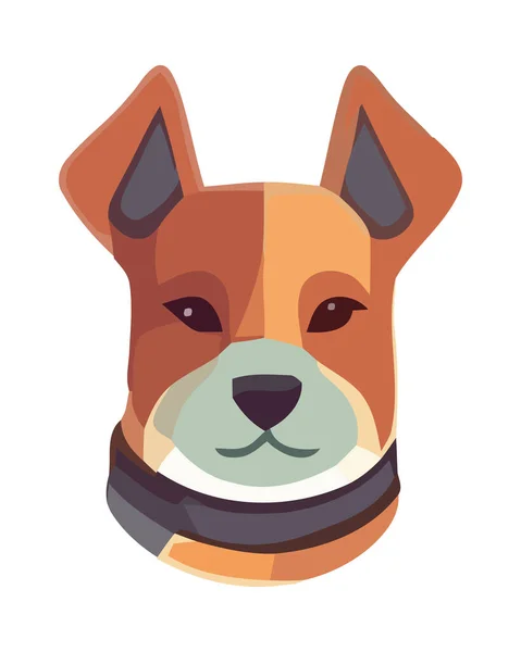 Niedliche Welpen Reinrassige Terrier Portrait Symbol Isoliert — Stockvektor