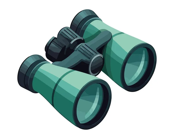Binoculares Compactos Para Observación Icono Aislado — Vector de stock
