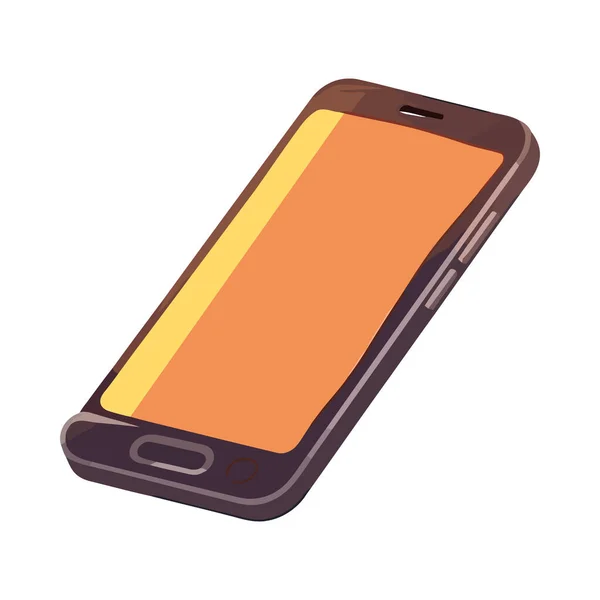Simbolo Moderno Smartphone Icona Della Tecnologia Wireless Isolata — Vettoriale Stock