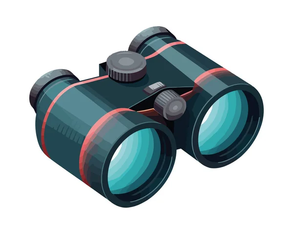 Zooming Adventure Binoculars Icon Isolated — Stock Vector