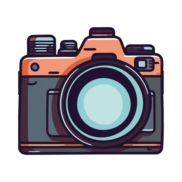 Camera Equipment Captures Creativity Photography Icon Isolated — Stock Vector