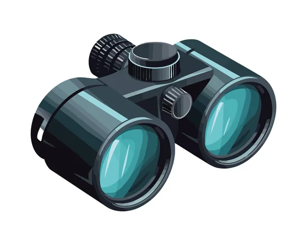 Binoculars Zooms New Discovery Icon Isolated — Stock Vector