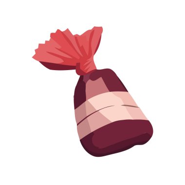 Bir kağıt simgesi tasarımında izole edilmiş şekerler