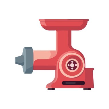 Metalik arkaplan simgesinde izole edilmiş çelik et öğütücüsü