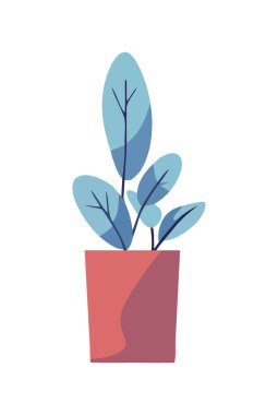 Düz arkaplan simgesi üzerindeki doğa gelişimi yeşil yaprak izole