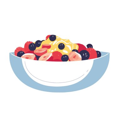 Bir kasede taze yabanmersini, izole edilmiş sağlıklı atıştırmalık ikonu.