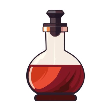 Şarap şişesi içki, vektör düz simge izole