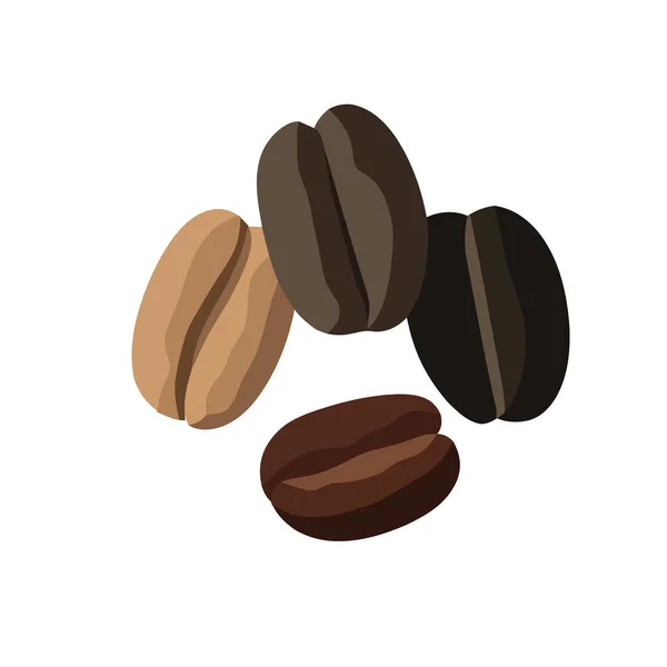 糖蜜咖啡豆鲜饮图标分离 — 图库矢量图片