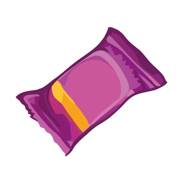 Фіолетовий Дизайн Іконі Упаковки Цукерок Ізольований — стоковий вектор