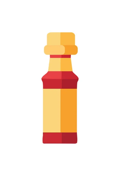 Botella Amarilla Icono Diseño Aislado — Vector de stock