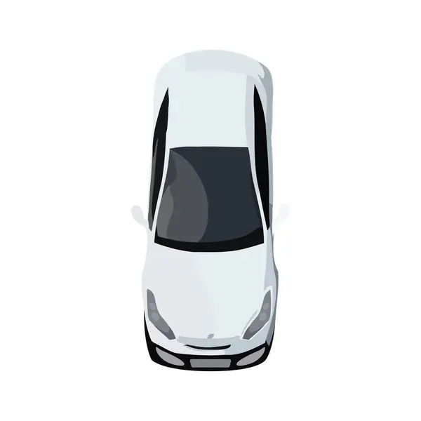 Modern Sedan Car White Background Icon Isolated — Stock Vector