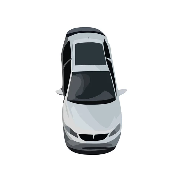 Luxo Sedan Ing Através Tráfego Ícone Farol Brilhante Isolado — Vetor de Stock
