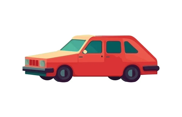 驾驶老式汽车 隔离夏季冒险图标 — 图库矢量图片